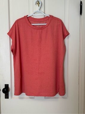 Andrew Marc Coral Top - Short Sleeve Crew Neck Women's Size 1X